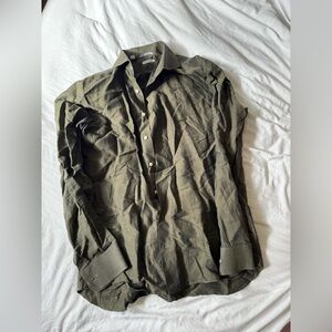 Suitsupply Olive Green Men's Button-Up Shirt